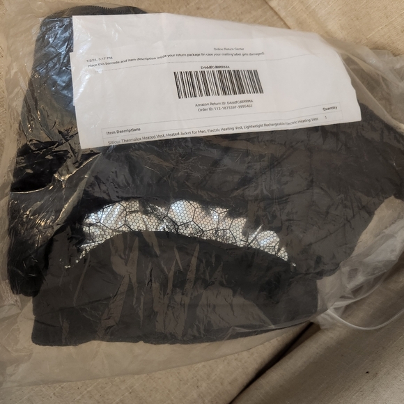 Black Quilted Sitiour Thermalux Heated Vest. Size Xtra small. Unisex. - Picture 10 of 13